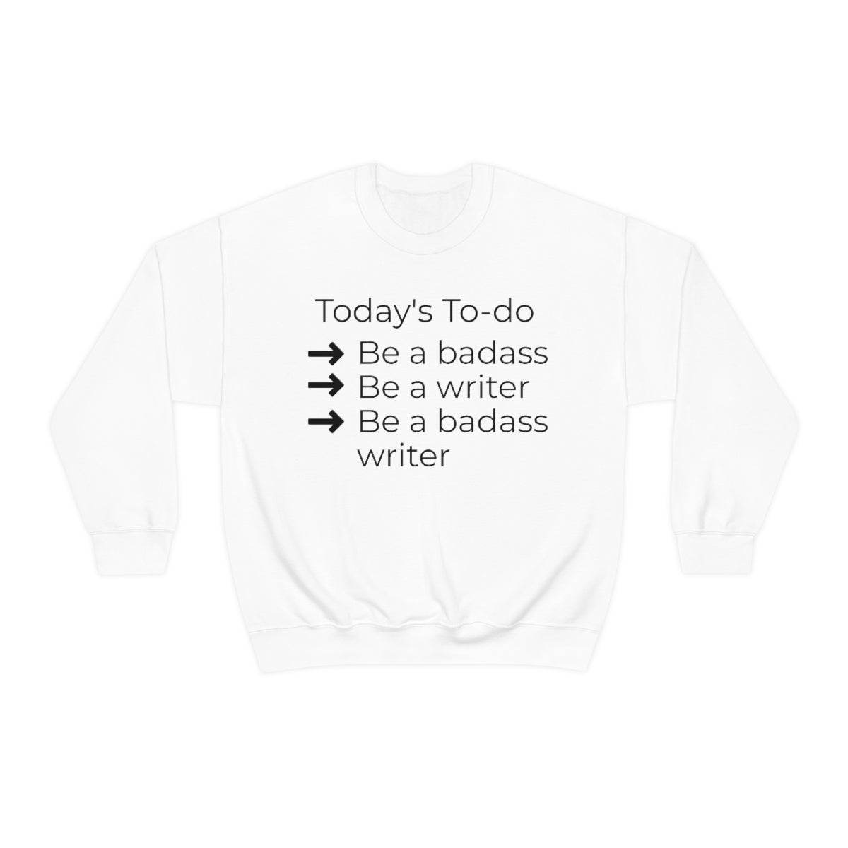 Today's To-do // Writing Themed Unisex Crewneck Sweatshirt