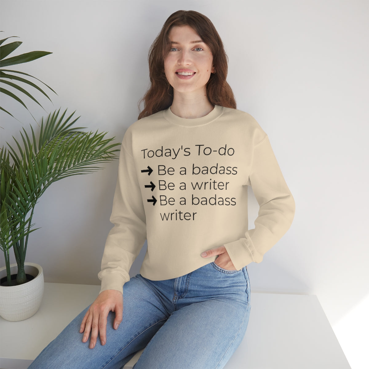 Today's To-do // Writing Themed Unisex Crewneck Sweatshirt