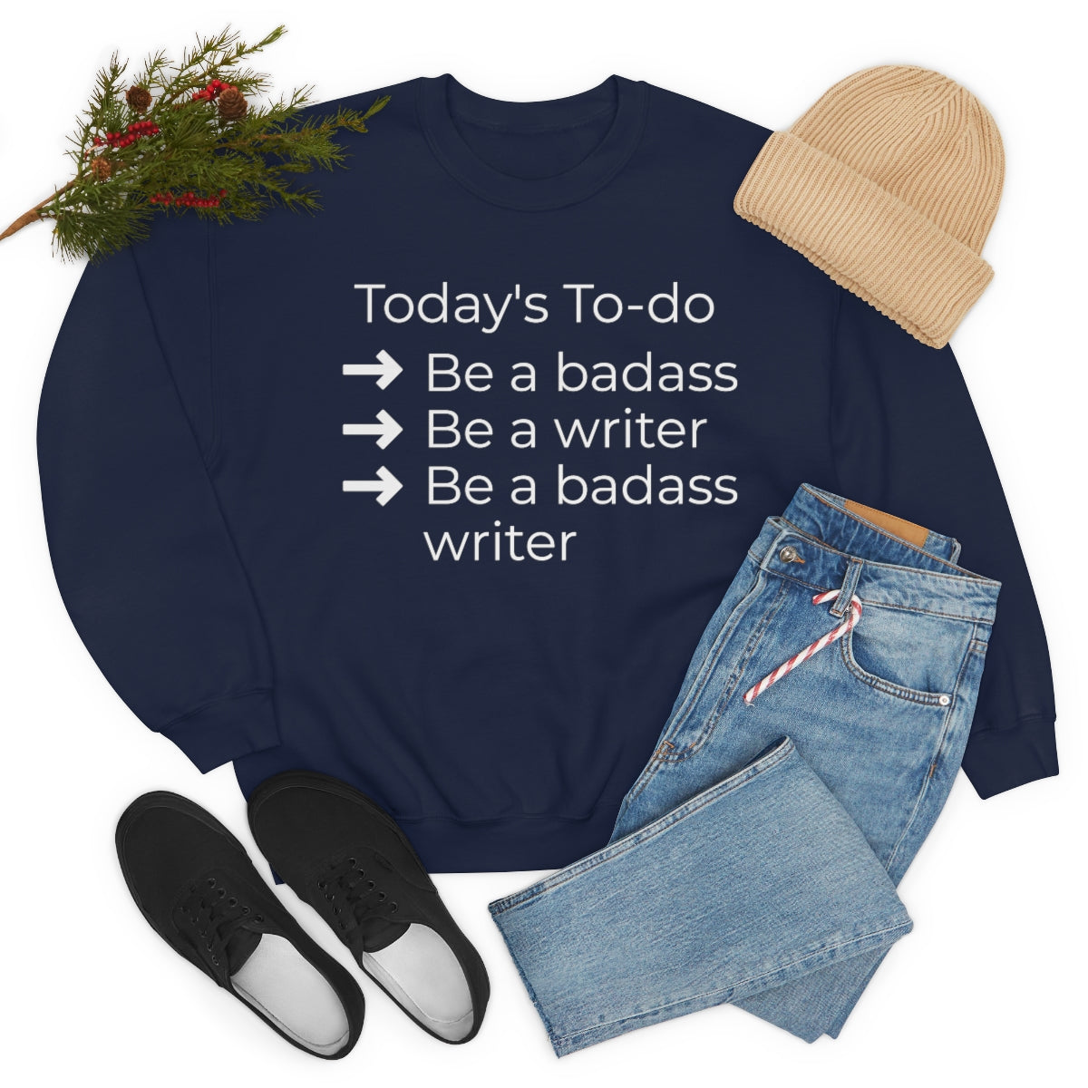 Today's To-do // Writing Themed Unisex Crewneck Sweatshirt