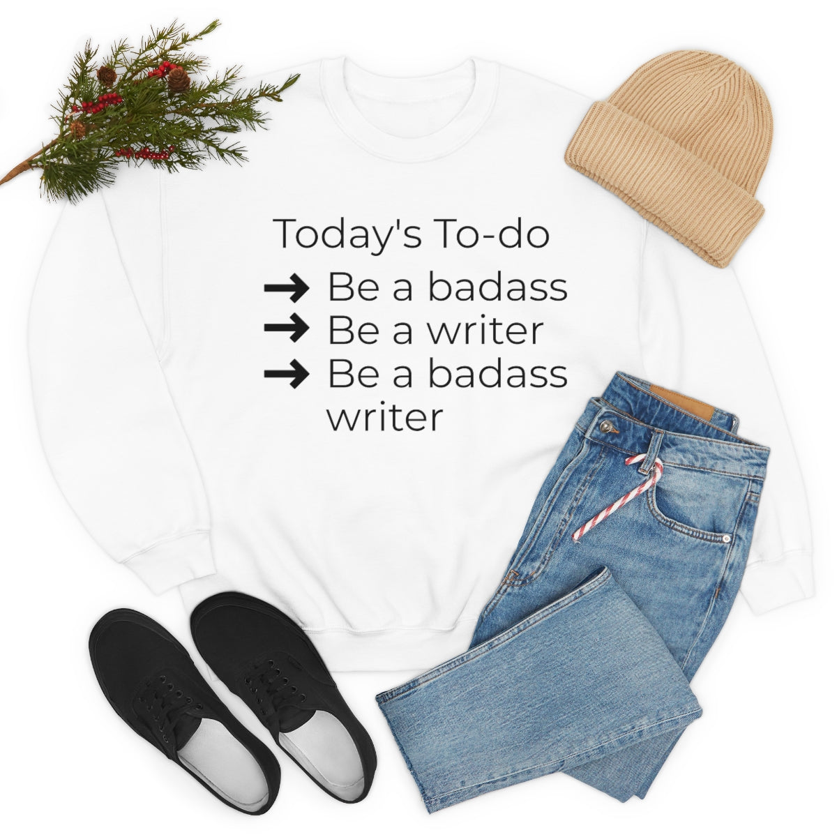 Today's To-do // Writing Themed Unisex Crewneck Sweatshirt