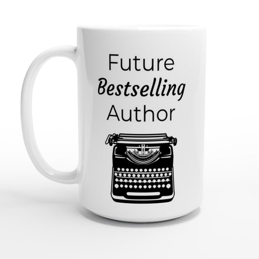 Writing Themed Mug for a Future Bestselling Author, featuring writing dreams.