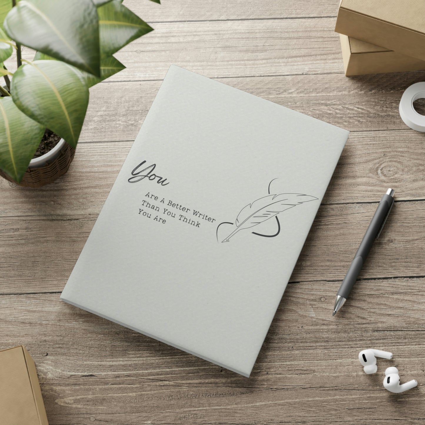 You are a better writer than you think you are // Write Out Loud // Hardcover Notebook with Puffy Covers