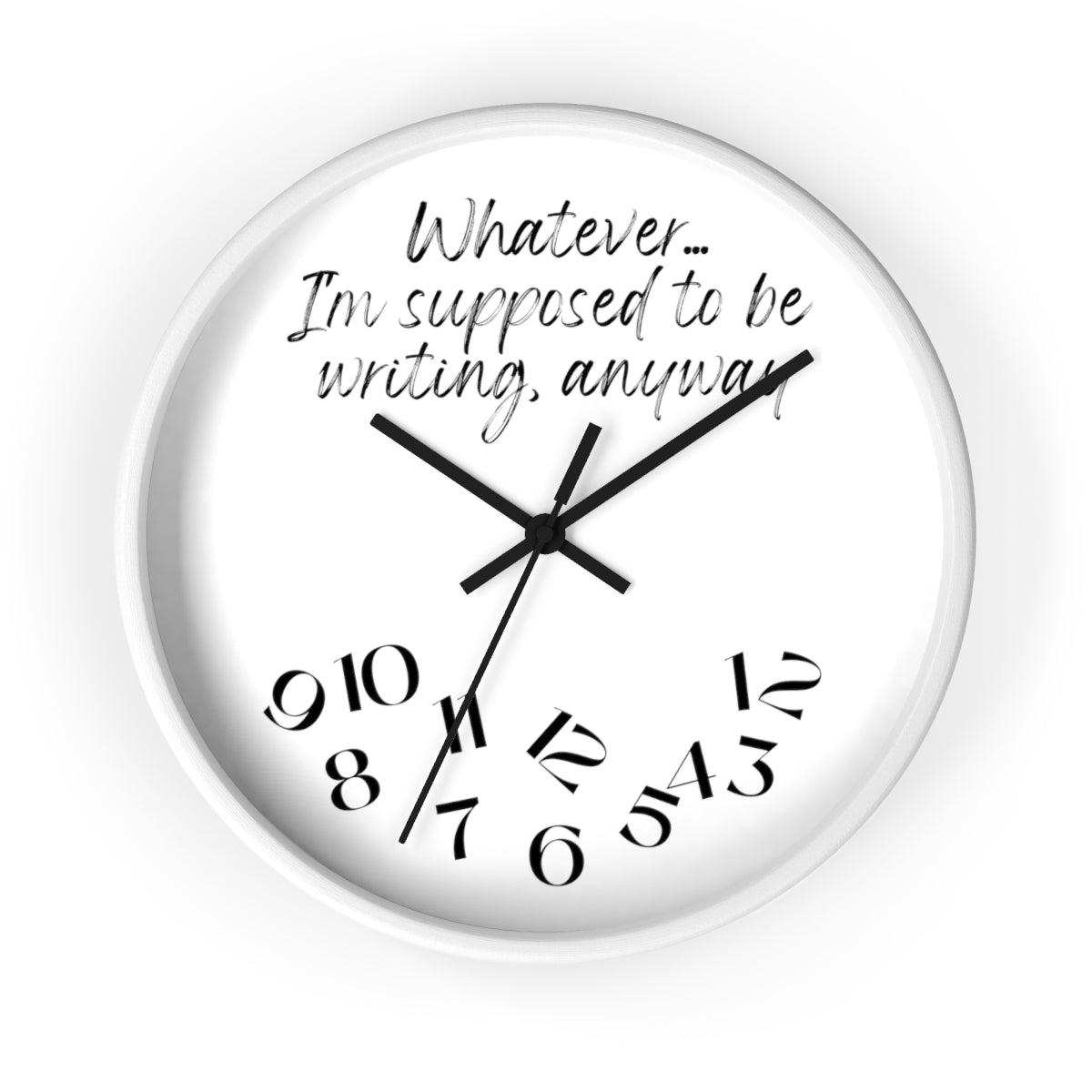Whatever time I'm Supposed to Be Writing wall clock.