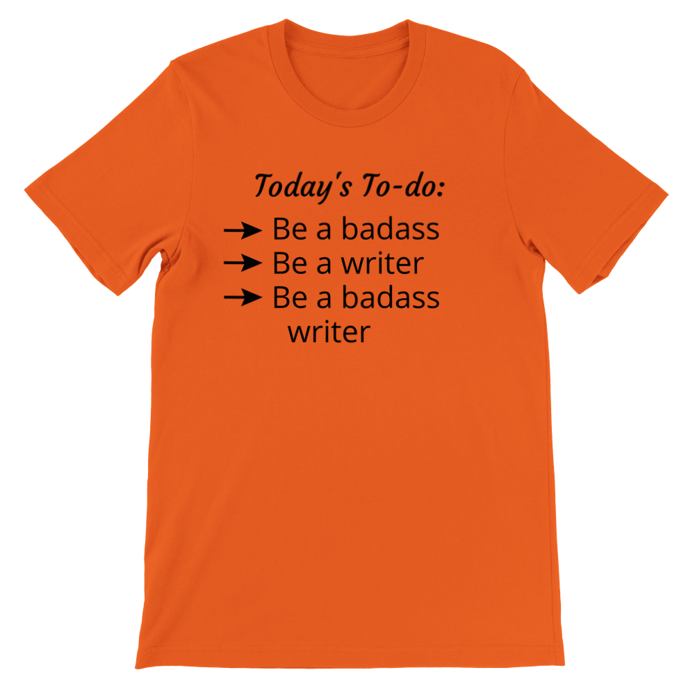 Today's To-do // Writing Themed Premium Unisex Crewneck T-shirt
