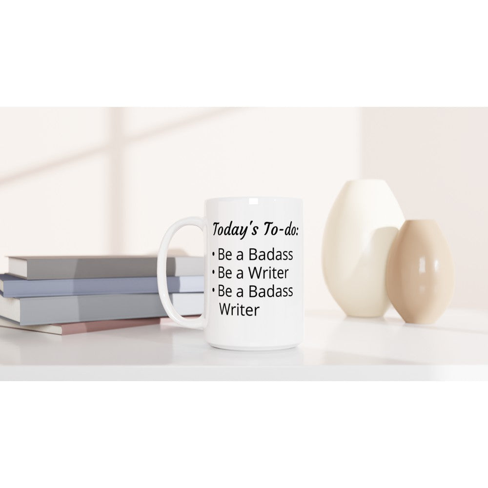 Today's To-do // Writing Themed Mug: Today's to do, be a determined and creative writer mug.