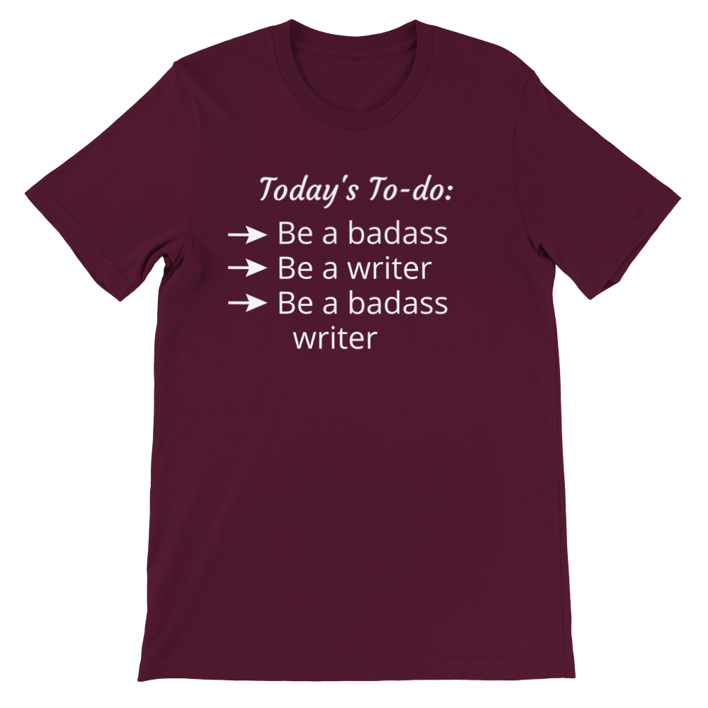 Today's To-do // Writing Themed Premium Unisex Crewneck T-shirt